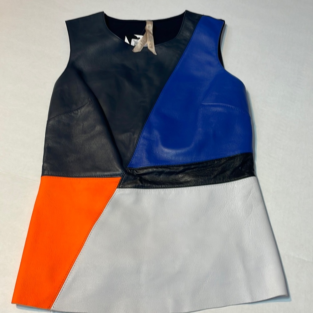 Bailey 44 leather sleeveless top size extra small 0 2 4